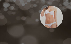 Woman showing slip figure